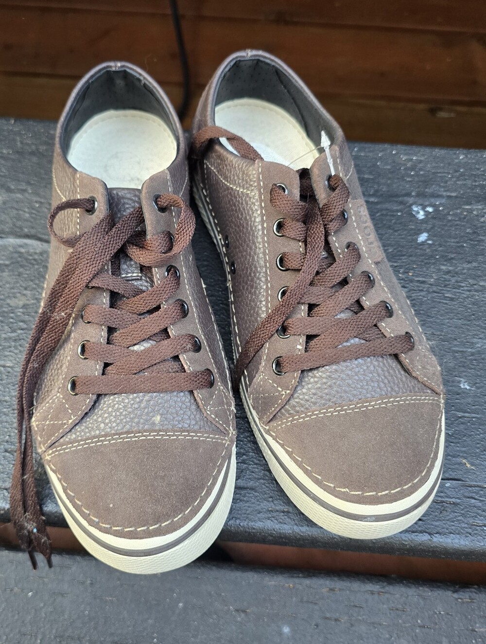 Crocs Men’s Hover Leather & Suede Lace Up Sneakers